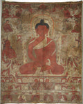 Seated Amitabha with Attendants by  - Classic Art canvas print