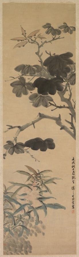 Flowering Plants by Wu Rangzhi (Chinese, 1799–1870) - Classic Art canvas print