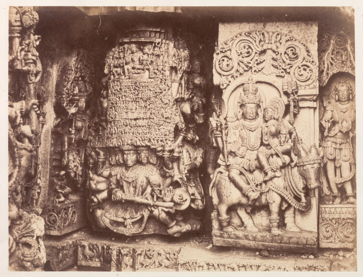 Hoyshaleshvara Temple Sculpture, Halebidu Halebeedu by Richard Banner Oakeley (British, 1834–1914) - Classic Art canvas print