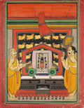 Worship of Dvaraka Nathji at Kankroli by  - Classic Art canvas print