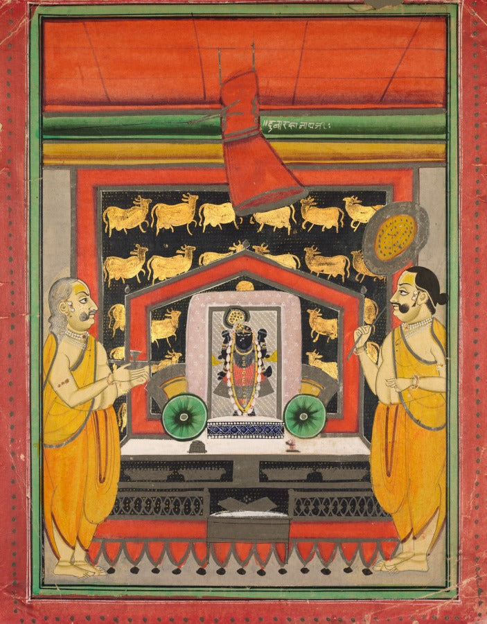 Worship of Dvaraka Nathji at Kankroli by  - Classic Art canvas print