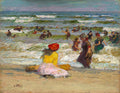 In the Surf recto by Edward H. Potthast (American, 1857–1927) - Classic Art canvas print