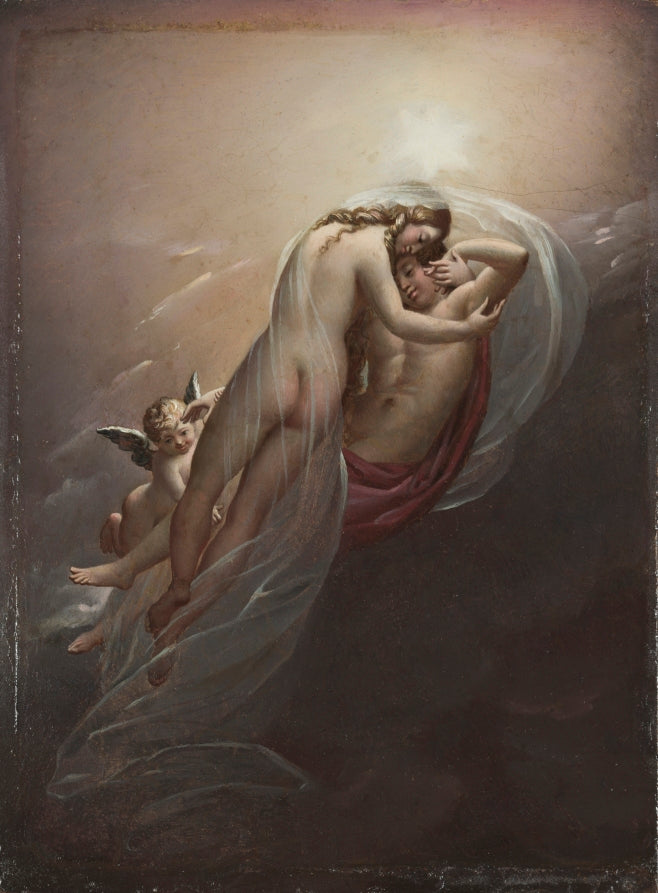 Aurora and Cephalus by Anne-Louis Girodet de Roucy-Trioson (French, 1767–1824) - Classic Art canvas print
