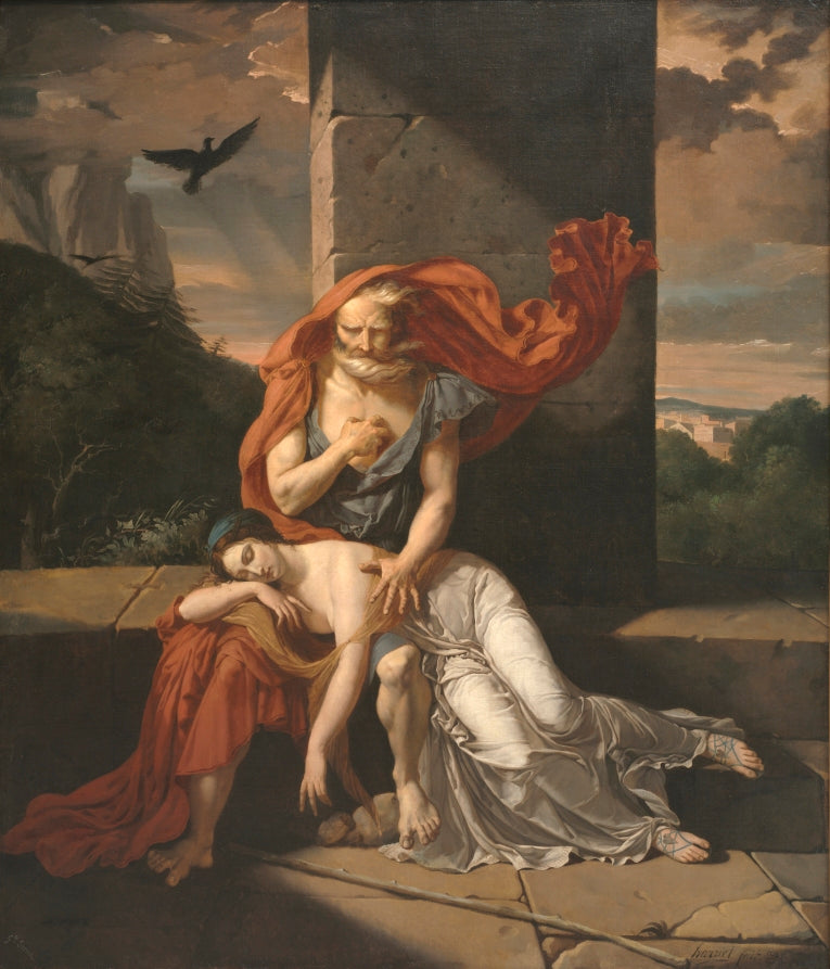 Oedipus at Colonus by Fulchran Jean Harriet (French, 1778–1805) - Classic Art canvas print