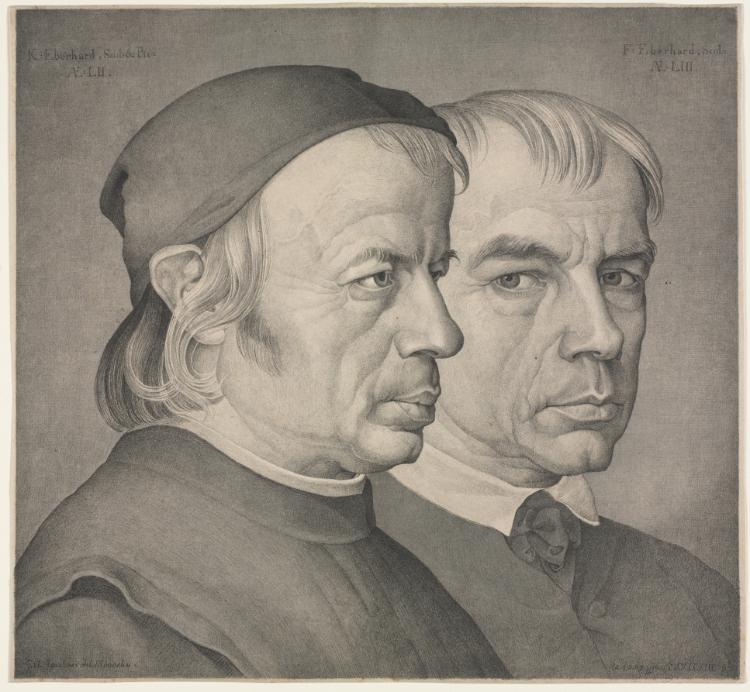 The Brothers Eberhard by Johann Anton Ramboux (German, 1790–1866) - Classic Art canvas print