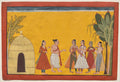 Rishyashringa addresses the courtesans, from the Shangri Ramayana by  - Classic Art canvas print