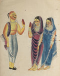 Vaishnava Devotee with Two Women by  - Classic Art canvas print