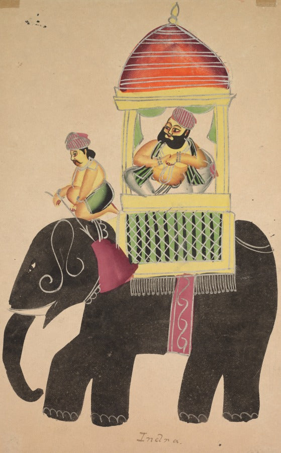 Mahant of Tarakeshwar Rides on an Elephant by  - Classic Art canvas print