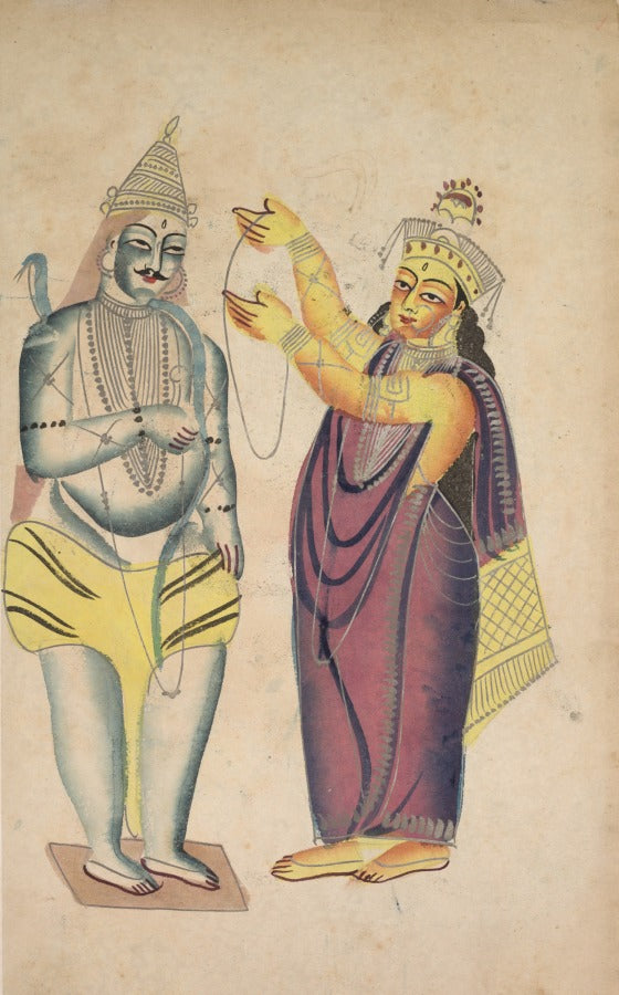 Parivati Placing a Wedding Garland on Shiva verso by  - Classic Art canvas print
