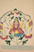 Gajalakshmi Lakshmi with Elephants by  - Classic Art canvas print