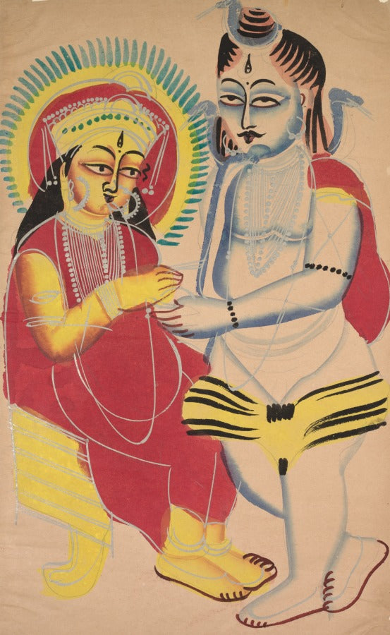 Annapurna and Shiva by  - Classic Art canvas print