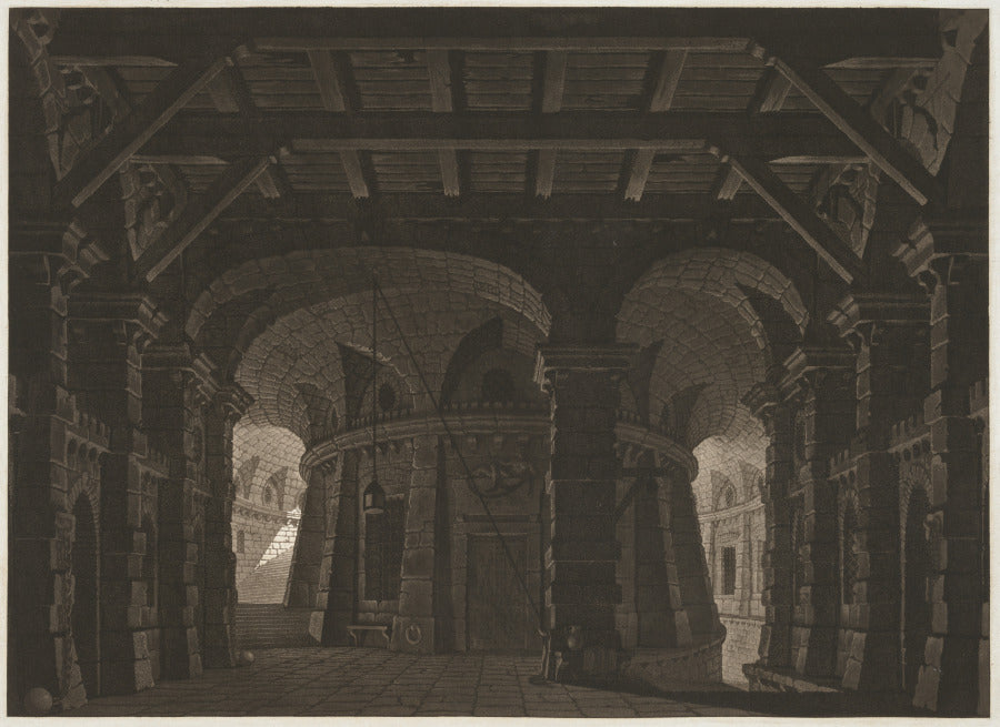 Subterranean Jail for the Stage by Abel Schlicht (German, 1754–1826) - Classic Art canvas print