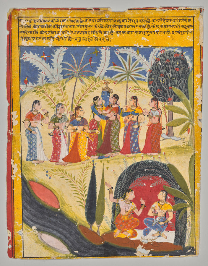 Krishna and Gopis by  - Classic Art canvas print
