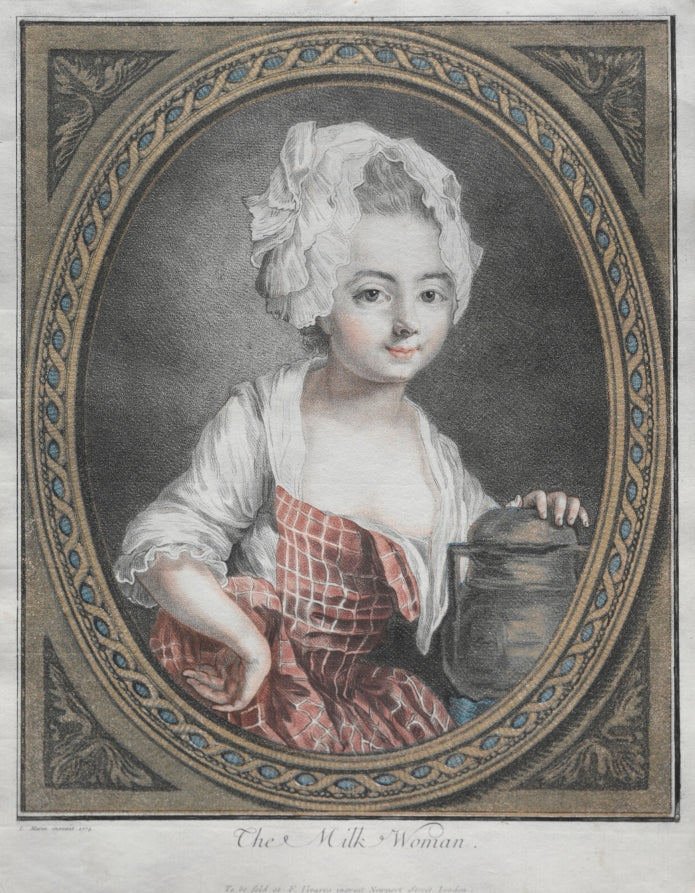 The Milk Woman by Louis-Marin Bonnet (French, 1736–1793) - Classic Art canvas print