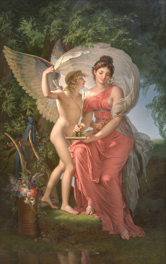 Erato, Muse of Lyrical Poetry by Charles Meynier (French, 1768–1832) - Classic Art canvas print