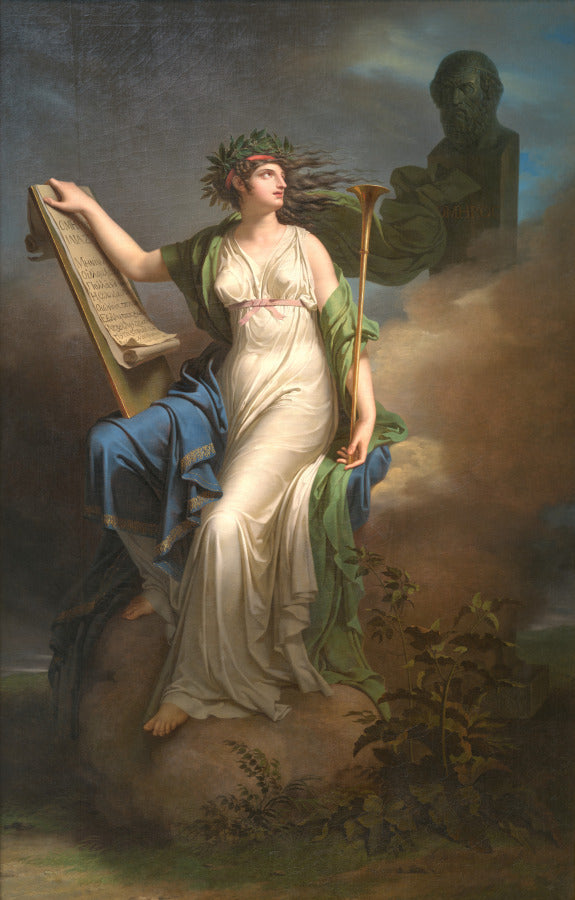 Calliope, Muse of Epic Poetry by Charles Meynier (French, 1768–1832) - Classic Art canvas print
