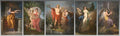 Polyhymnia, Muse of Eloquence Erato, Muse of Lyrical Poetry Apollo, God of Light, Eloquence, Poetry, and the Fine Arts with Urania, Muse of Astronomy Calliope, Muse of Epic Poetry Clio, Muse of History by Charles Meynier (French, 1768–1832) - Classic Art canvas print
