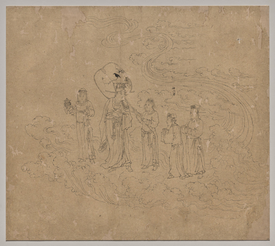 Album of Daoist and Buddhist Themes Procession of Daoist Deities Leaf 10 by  - Classic Art canvas print