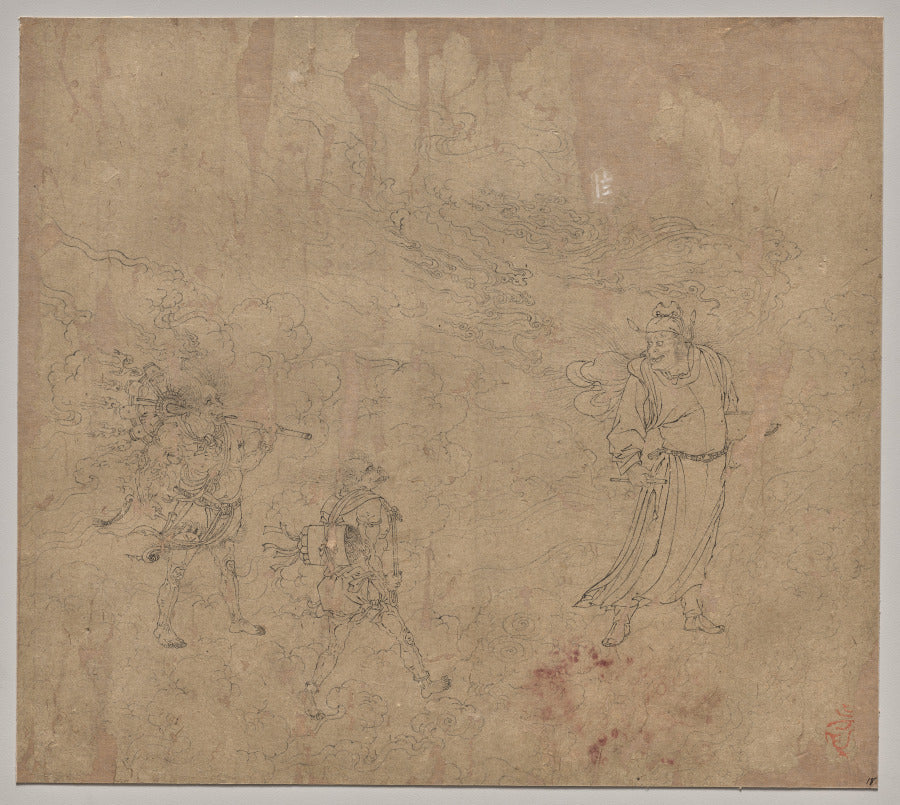 Album of Daoist and Buddhist Themes Procession of Daoist Deities Leaf 18 by  - Classic Art canvas print