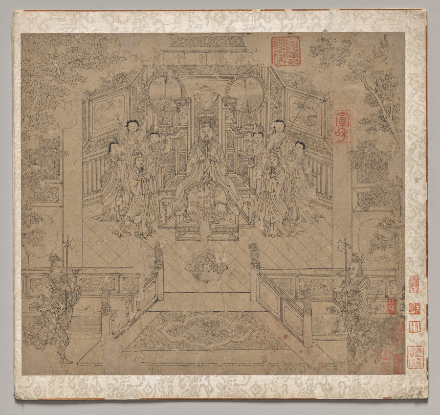 Album of Daoist and Buddhist Themes Procession of Daoist Deities Leaf 1 by  - Classic Art canvas print