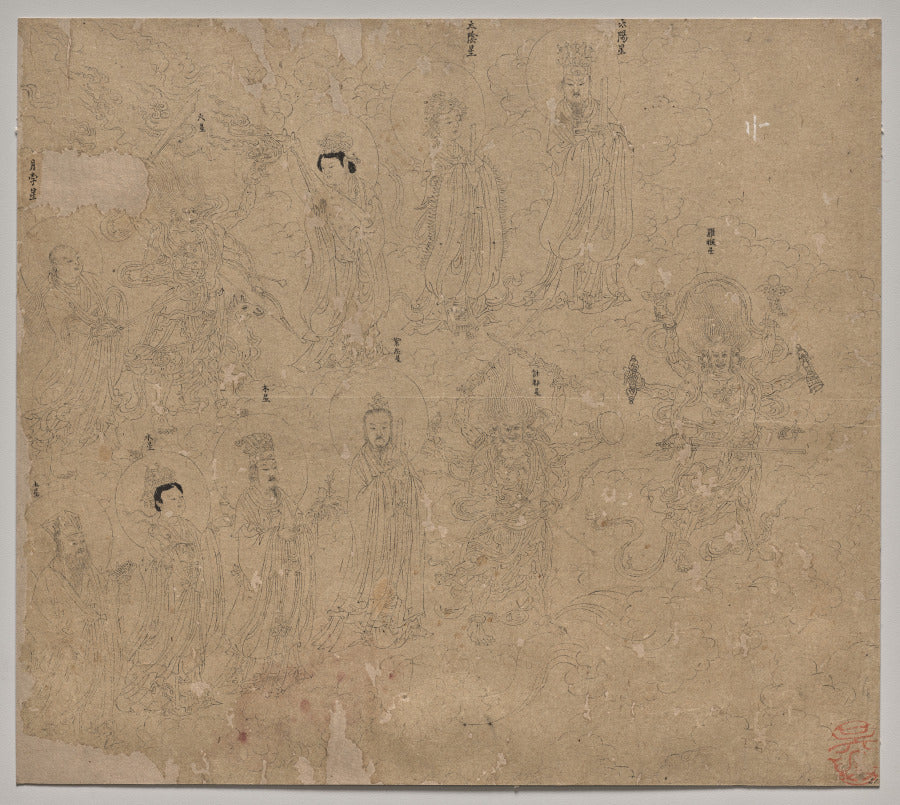 Album of Daoist and Buddhist Themes Procession of Daoist Deities Leaf 21 by  - Classic Art canvas print