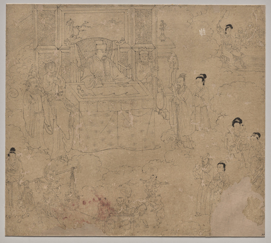 Album of Daoist and Buddhist Themes Kings of Hells Leaf 28 by  - Classic Art canvas print
