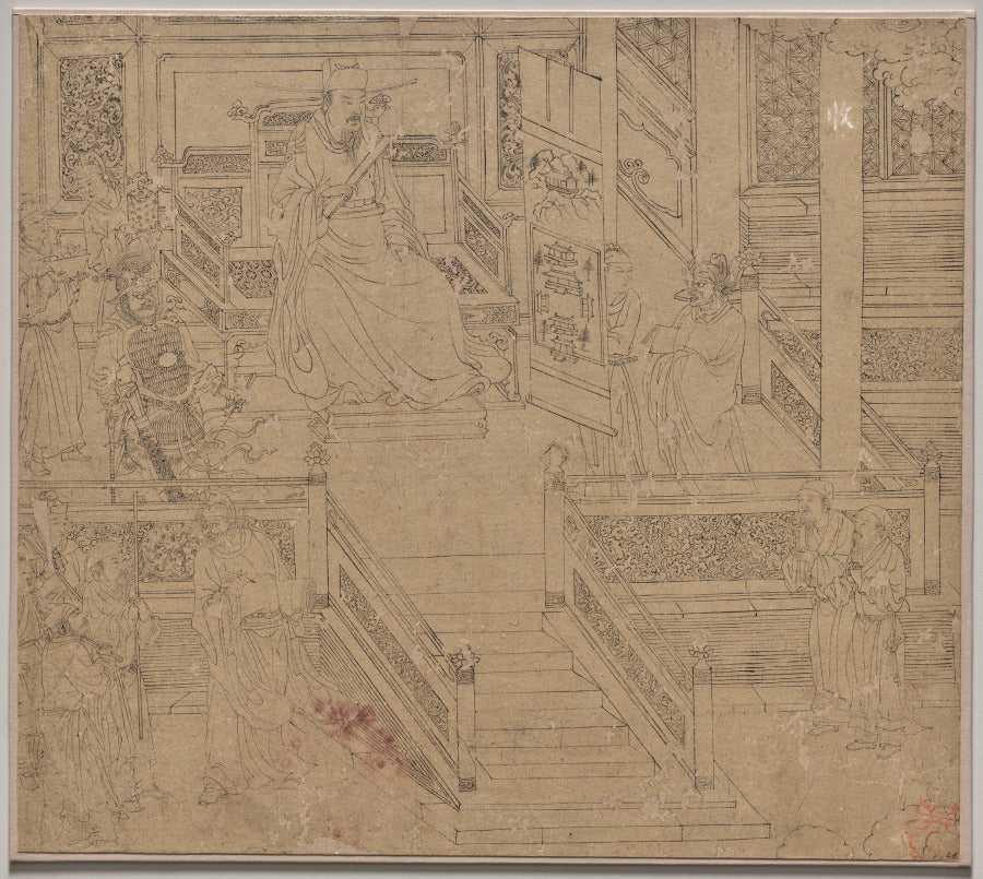 Album of Daoist and Buddhist Themes Kings of Hells Leaf 29 by  - Classic Art canvas print