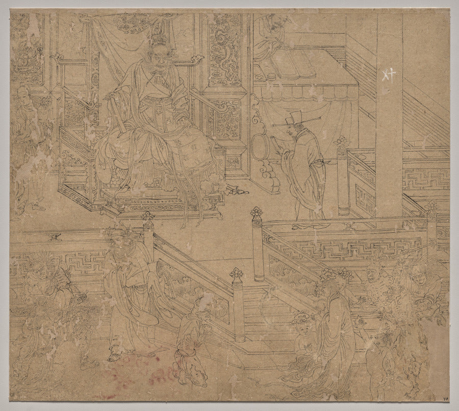 Album of Daoist and Buddhist Themes Kings of Hells Leaf 40 by  - Classic Art canvas print