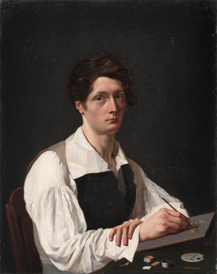 Self-Portrait by François LePage (French, 1796–1871) - Classic Art canvas print
