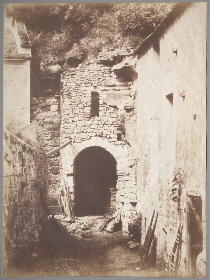 Behind the Troglodyte Farm by Henri Le Secq (French, 1818–1882) - Classic Art canvas print