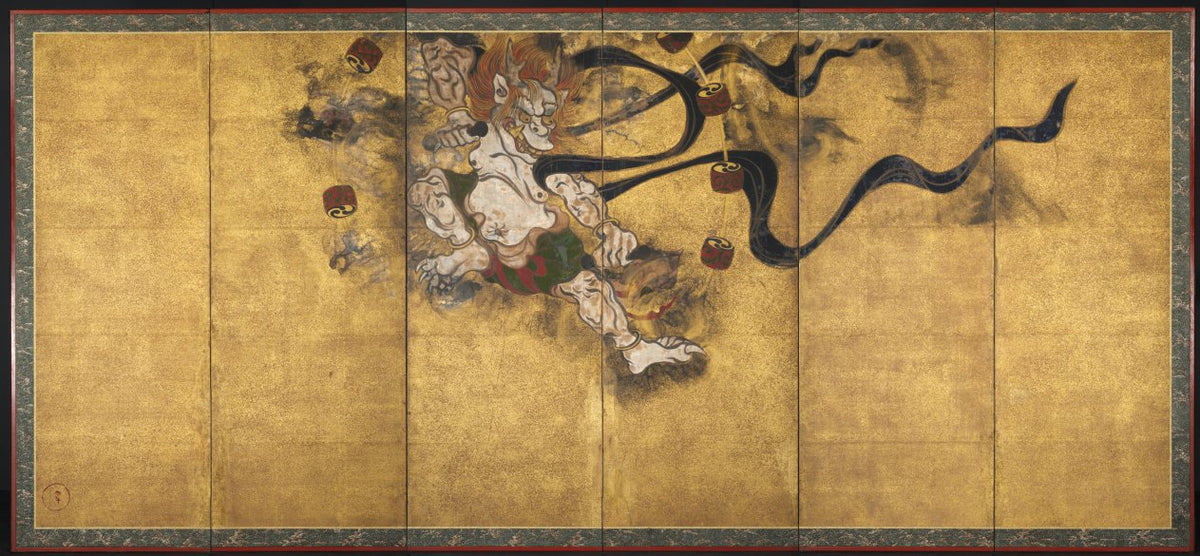 God of Thunder Raijin by Tawaraya Sōtatsu (Japanese, c. 1570–c. 1640) - Classic Art canvas print