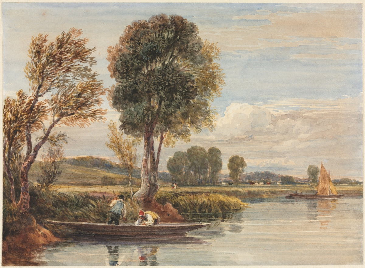 On the Thames by David Cox (British, 1783–1859) - Classic Art canvas print