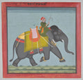 Royal Elephant Ramkali with a Mahout by  - Classic Art canvas print