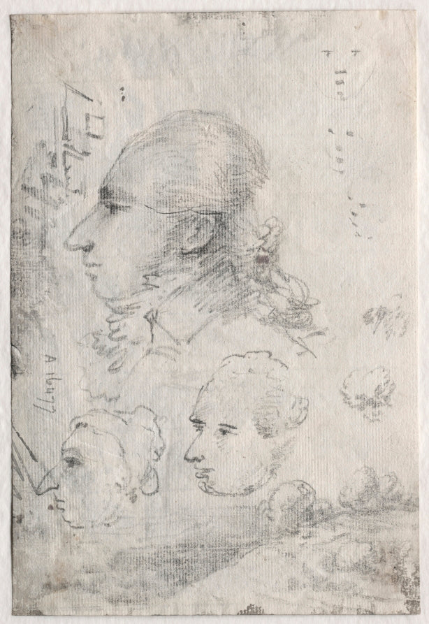 Studies of Heads verso by Thomas Monro (British, 1759–1833) - Classic Art canvas print