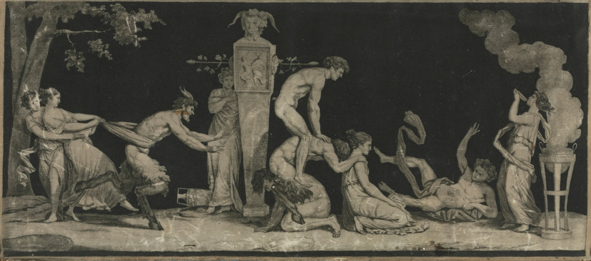 Bacchanal, the Game of Leap Frog by Laurent Guyot (French, 1756-) - Classic Art canvas print