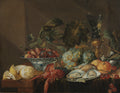 Still-Life with Crayfish, Oysters, and Fruit by Cornelis de Heem (Flemish, 1631–1695) - Classic Art canvas print