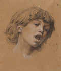 Head of a Boy Singing Study for Music by Luc-Olivier Merson (French, 1846–1920) - Classic Art canvas print