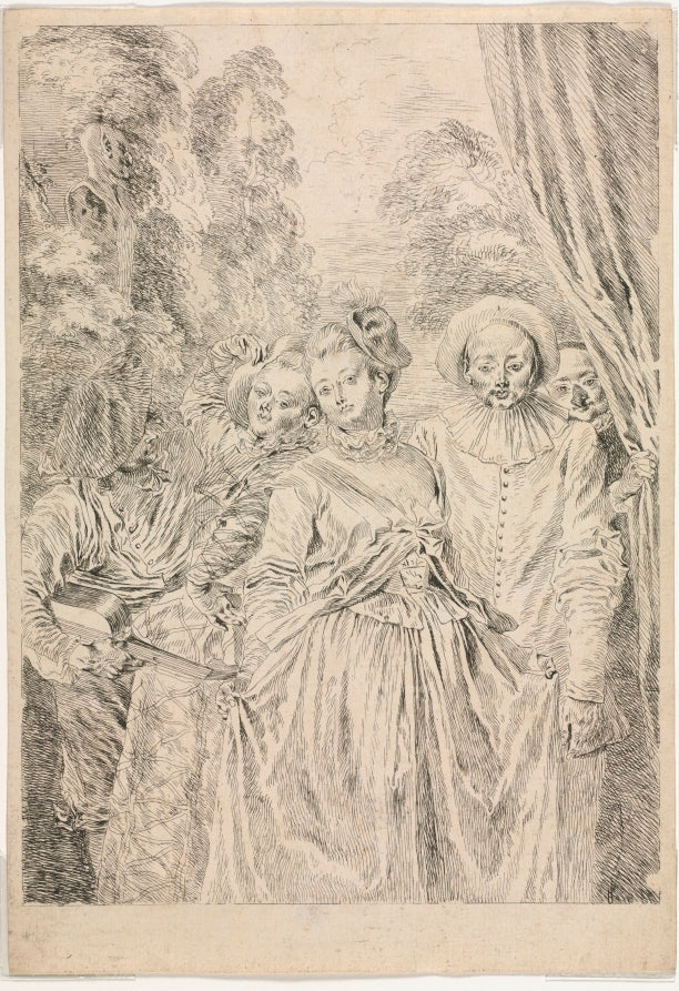 The Clothes are Italian by Jean-Antoine Watteau (French, 1684–1721) - Classic Art canvas print