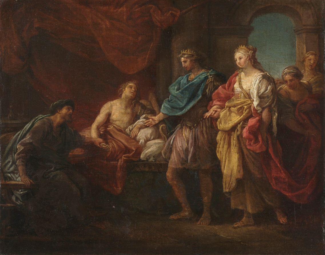 Study for Antiochus and Stratonice by Pompeo Batoni (Italian, 1708–1787) - Classic Art canvas print