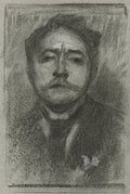 Portrait of Jean Ajalbert by Eugène Carrière (French, 1849–1906) - Classic Art canvas print