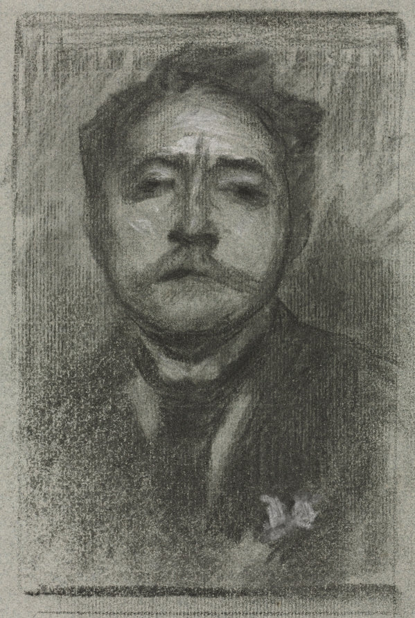 Portrait of Jean Ajalbert by Eugène Carrière (French, 1849–1906) - Classic Art canvas print