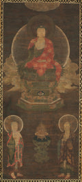 Shakyamuni Triad Buddha Attended by Manjushri and Samantabhadra Buddha by  - Classic Art canvas print