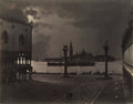 Venice Saint Mark's Looking toward San Giorgio Maggiore, in Moonlight by Carlo Naya (Italian, 1816–1882) - Classic Art canvas print