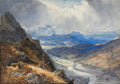 A View from Moel Cynwich Looking Over the Vale of Afon Mawddach and Toward Cader Idris by William Turner (British, 1789–1862) - Romantic canvas print
