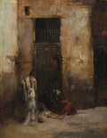 Beggars by a Door by Mariano Fortuny (Spanish, 1838–1874) - Classic Art canvas print