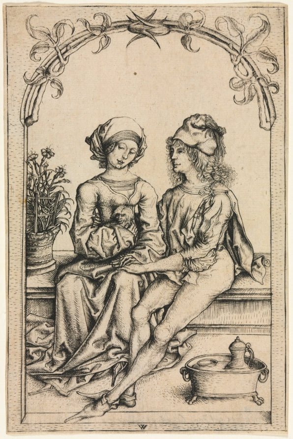 The Lovers by Wenzel von Olmütz (Bohemian) - Classic Art canvas print