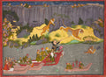 Tiger Hunt of Raja Ram Singh II by  - Classic Art canvas print