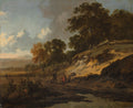 Landscape with Hunters by Jan Wijnants (Dutch, 1635–1684) - Classic Art canvas print