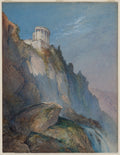 The Temple of Vesta and the Falls at Tivoli by William Callow (British, 1812–1908) - Classic Art canvas print
