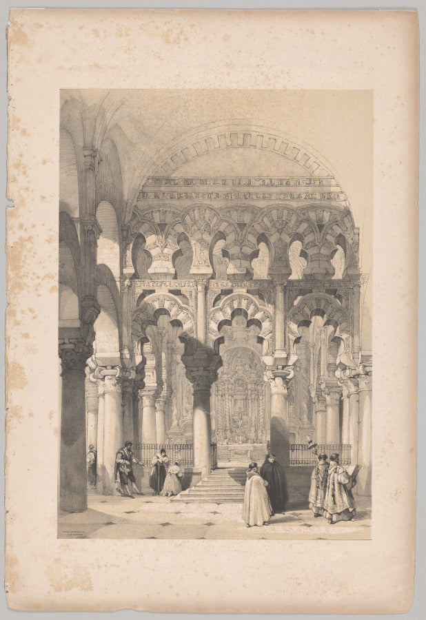 Picturesque Sketches in Spain The Mosque, Cordova by Thomas Shotter Boys (British, 1803–1874) - Classic Art canvas print